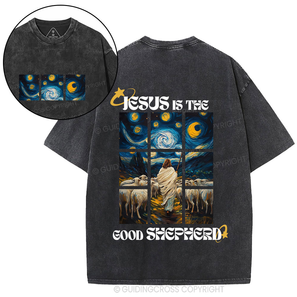 Jesus Is The Good SHepherd  Christian Washed T-Shirt