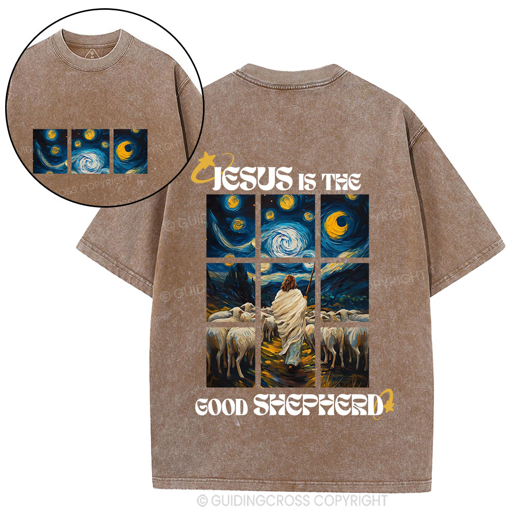 Jesus Is The Good SHepherd  Christian Washed T-Shirt
