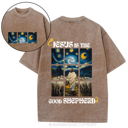 Jesus Is The Good SHepherd  Christian Washed T-Shirt