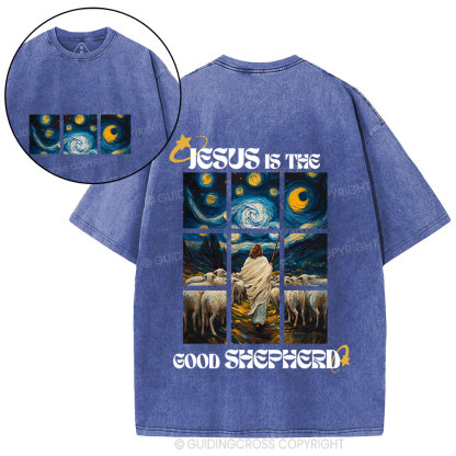 Jesus Is The Good SHepherd  Christian Washed T-Shirt