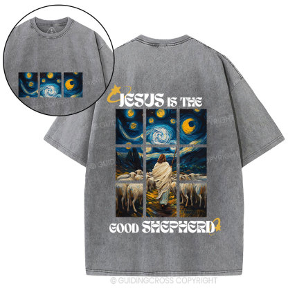 Jesus Is The Good SHepherd  Christian Washed T-Shirt