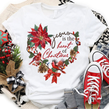 Jesus Is The Heart Of Christmas Christian T-Shirt
