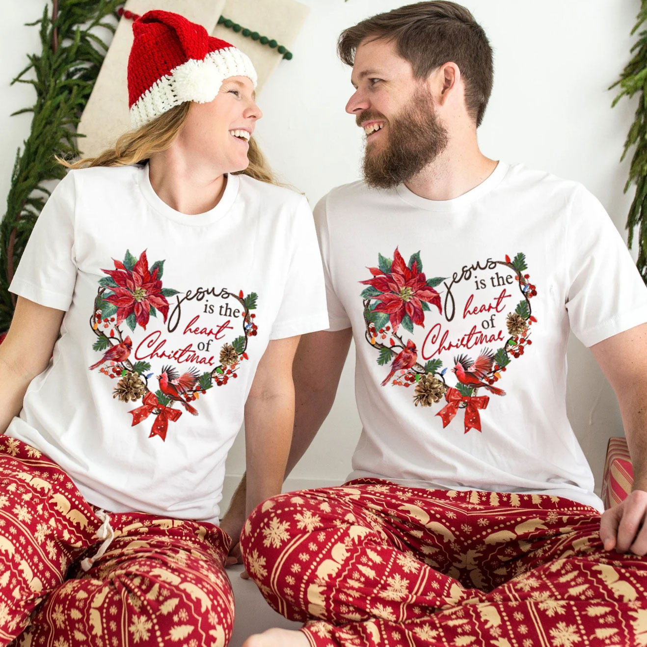 Jesus Is The Heart Of Christmas Christian T-Shirt