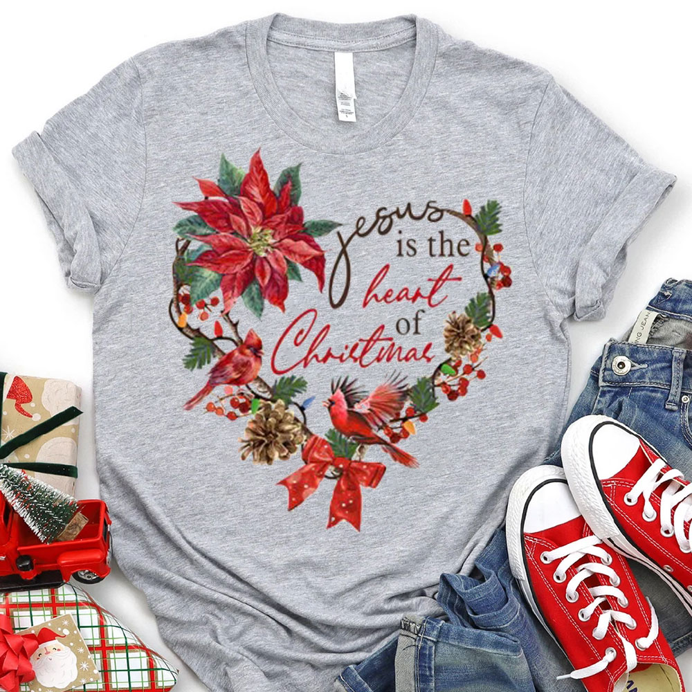 Jesus Is The Heart Of Christmas Christian T-Shirt