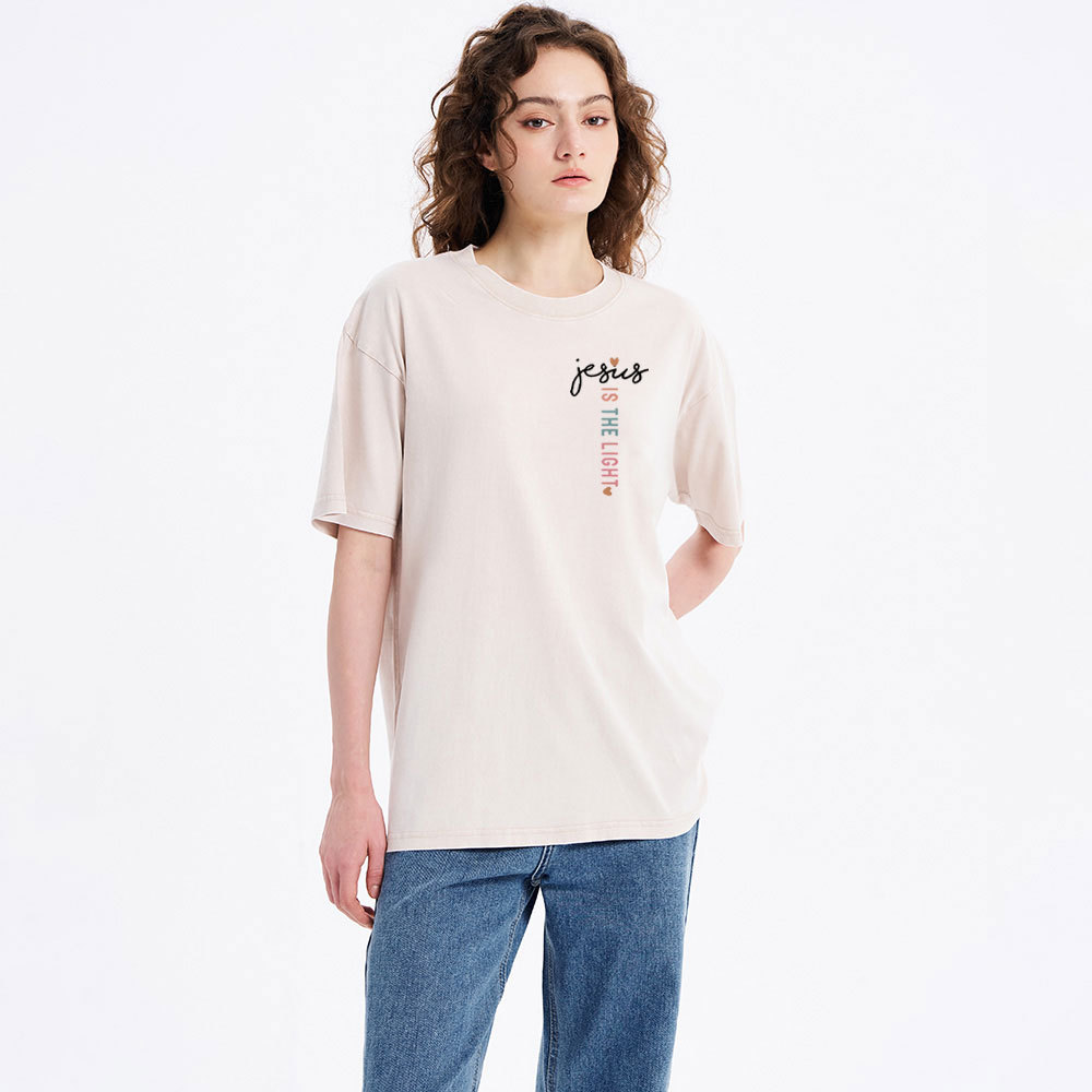 Jesus Is The Light Chistian Washed T-Shirt