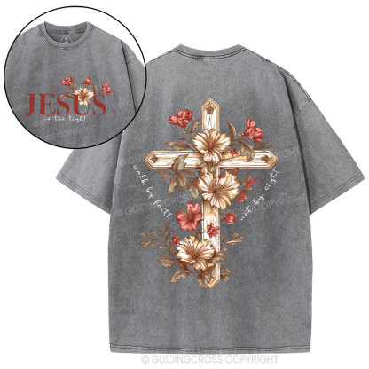 Jesus Is The Light Christian Washed T-Shirt