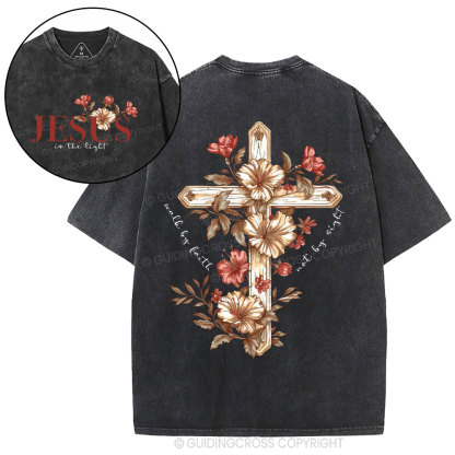 Jesus Is The Light Christian Washed T-Shirt