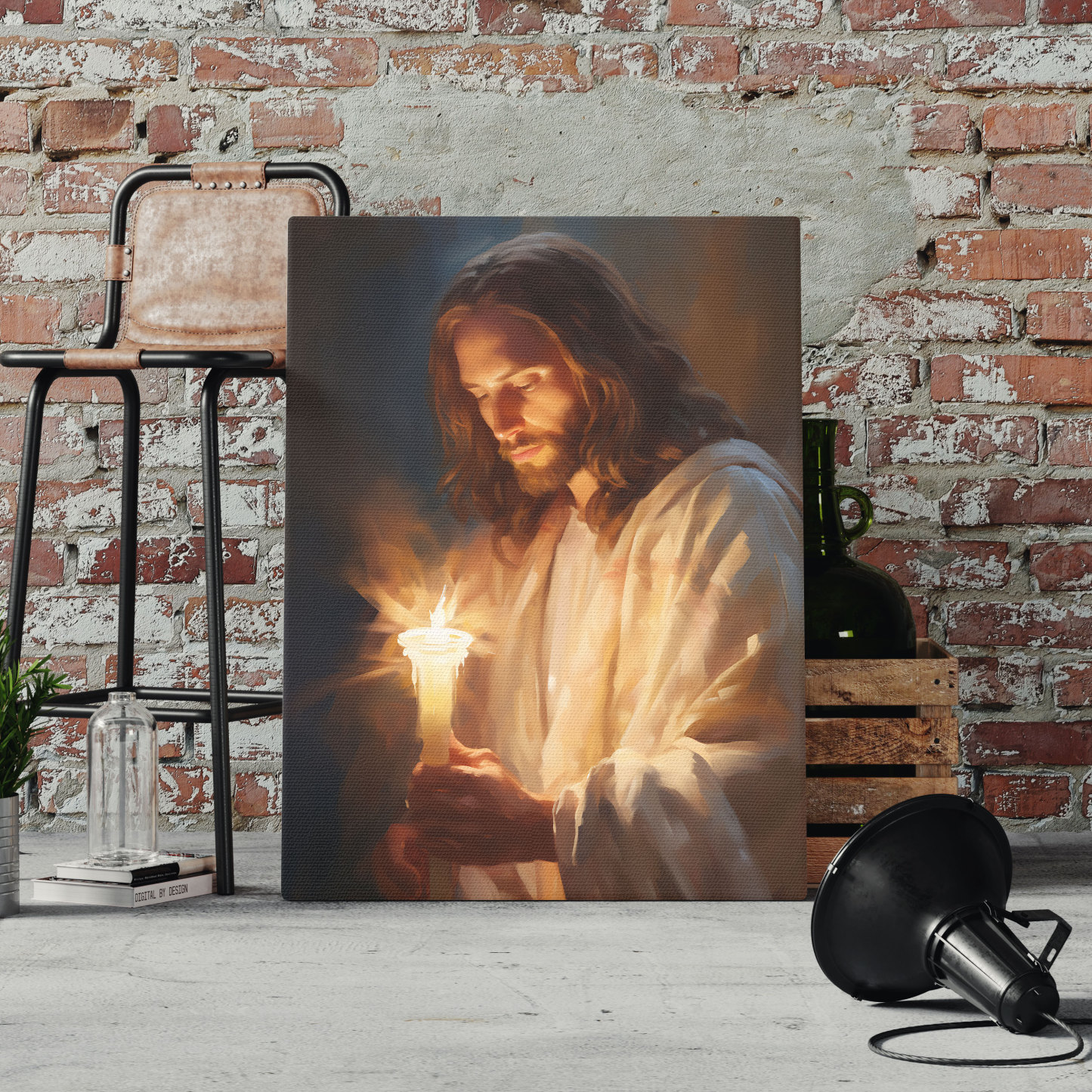 Jesus Is The Light Of The World Christian Canvas Wall Art