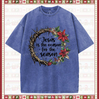 Jesus Is The Reason Christian  Washed T-Shirt