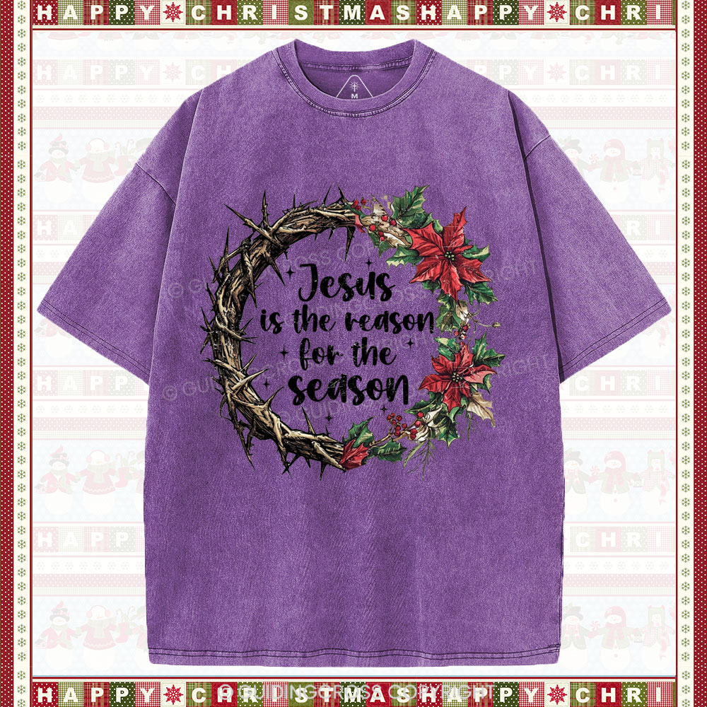 Jesus Is The Reason Christian  Washed T-Shirt