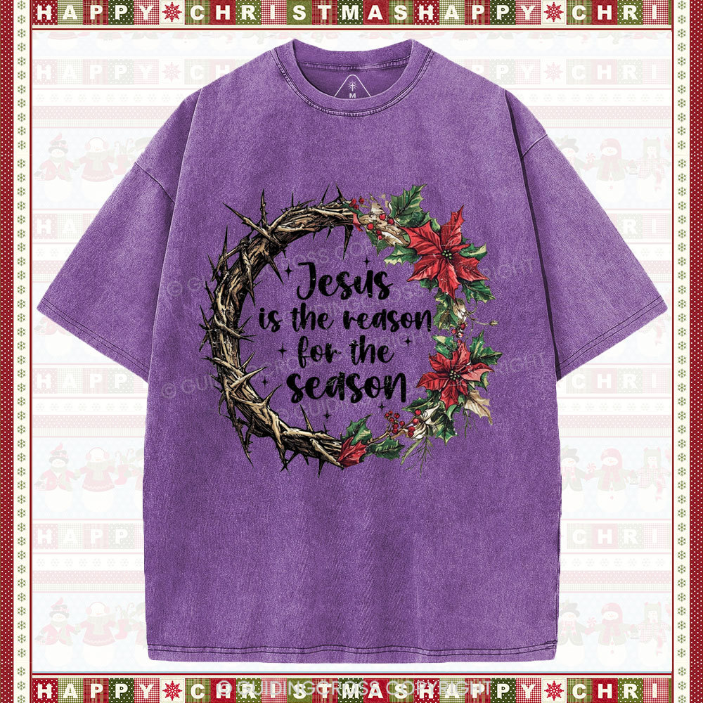 Jesus Is The Reason Christian  Washed T-Shirt