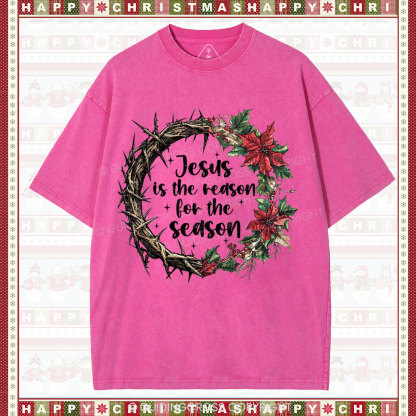 Jesus Is The Reason Christian  Washed T-Shirt