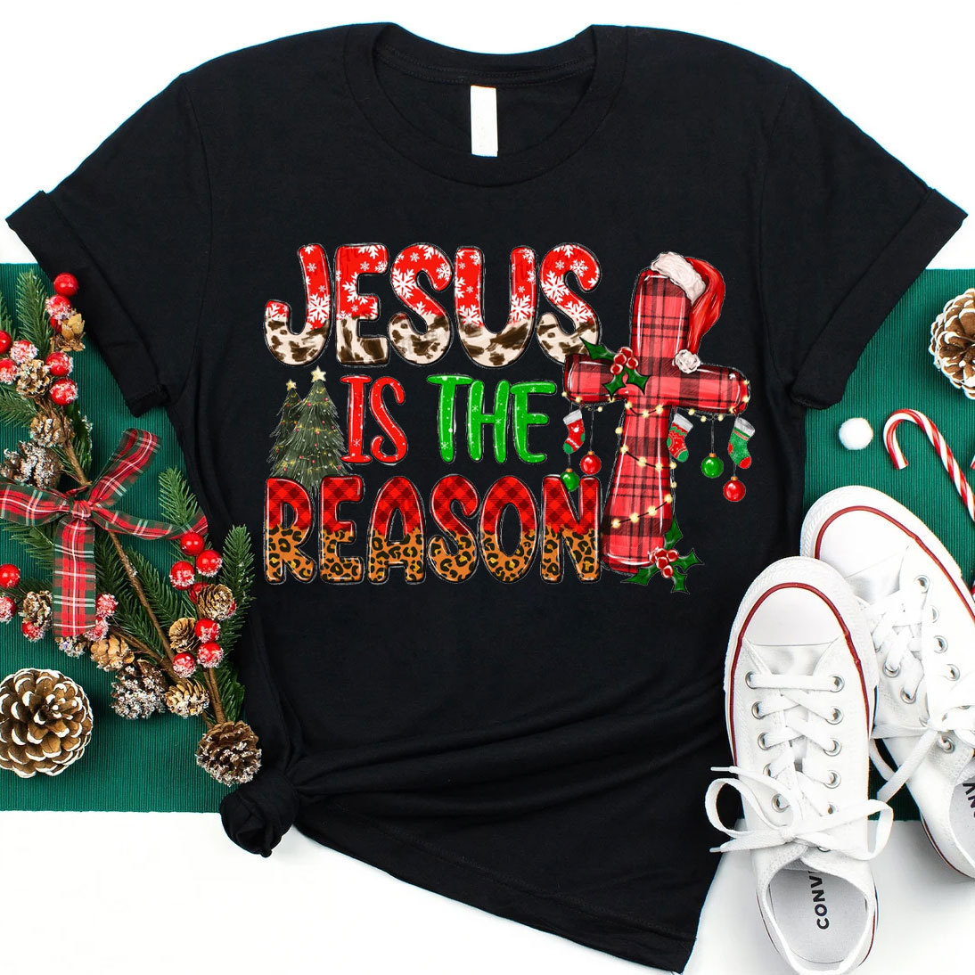 Jesus Is The Reason Christmas Christian T-Shirt