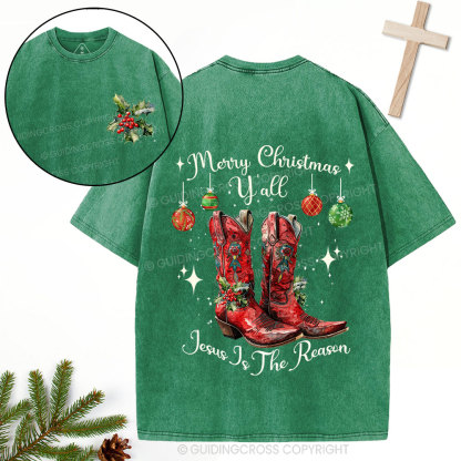 Jesus Is The Reason Christmas Christian Washed T-Shirt
