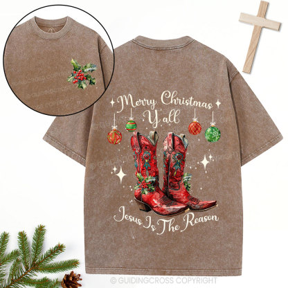 Jesus Is The Reason Christmas Christian Washed T-Shirt