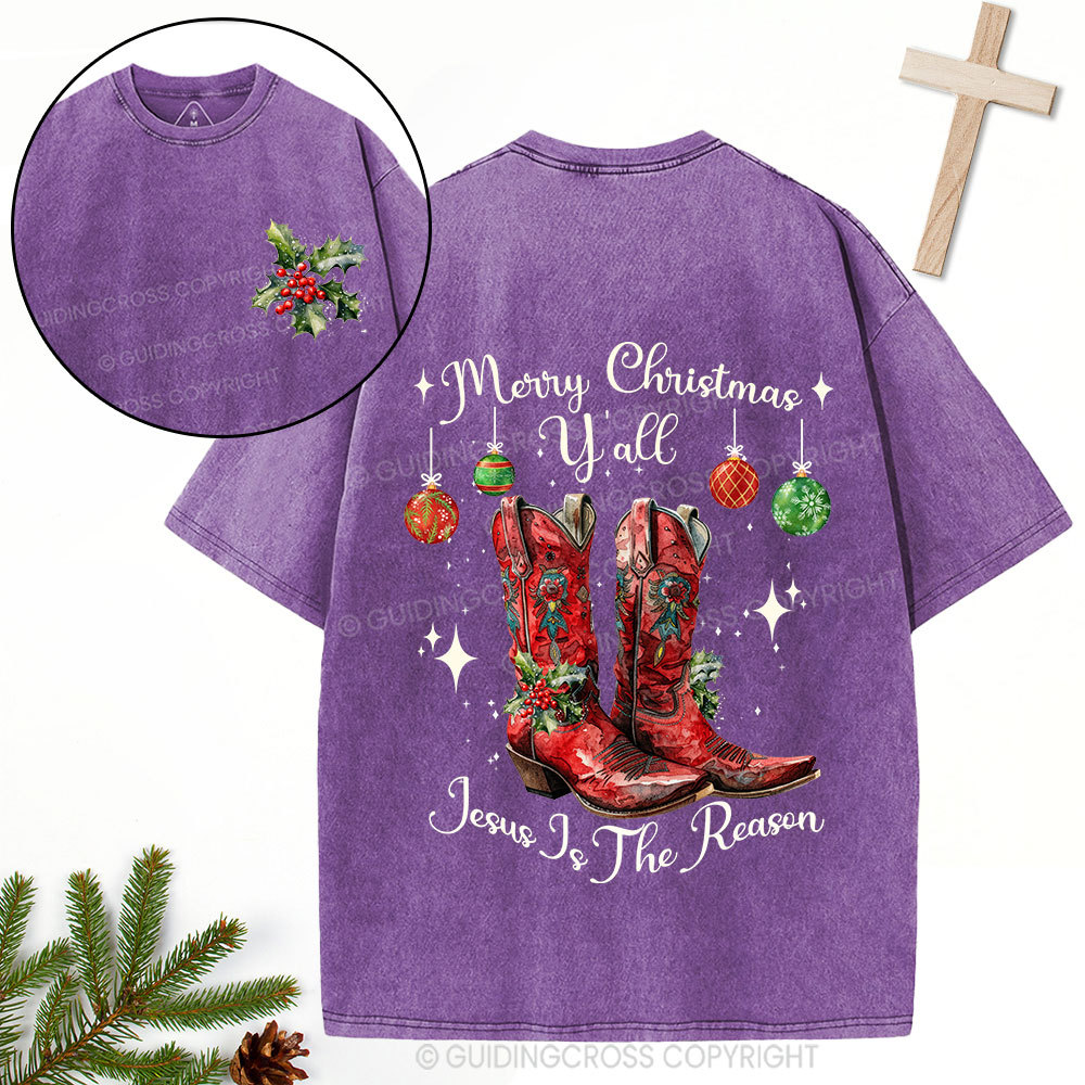 Jesus Is The Reason Christmas Christian Washed T-Shirt