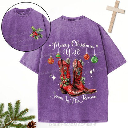 Jesus Is The Reason Christmas Christian Washed T-Shirt