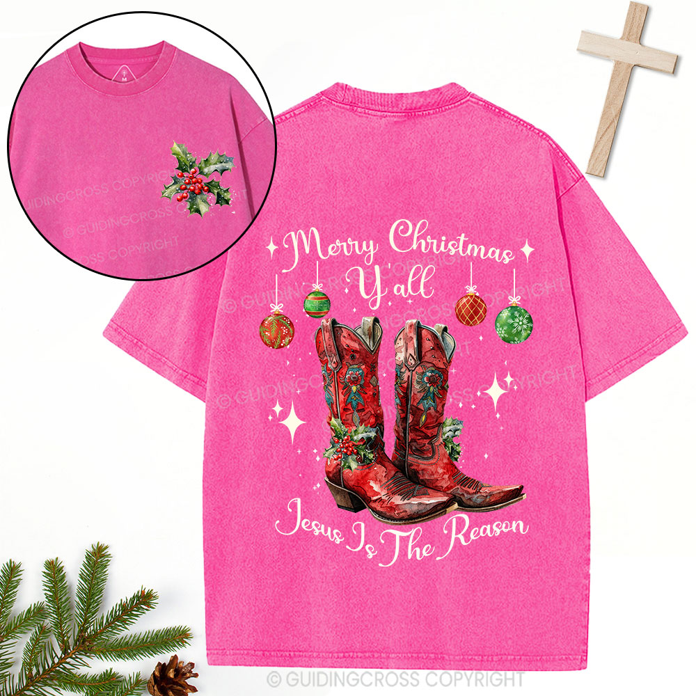 Jesus Is The Reason Christmas Christian Washed T-Shirt