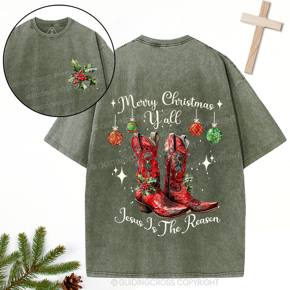 Jesus Is The Reason Christmas Christian Washed T-Shirt