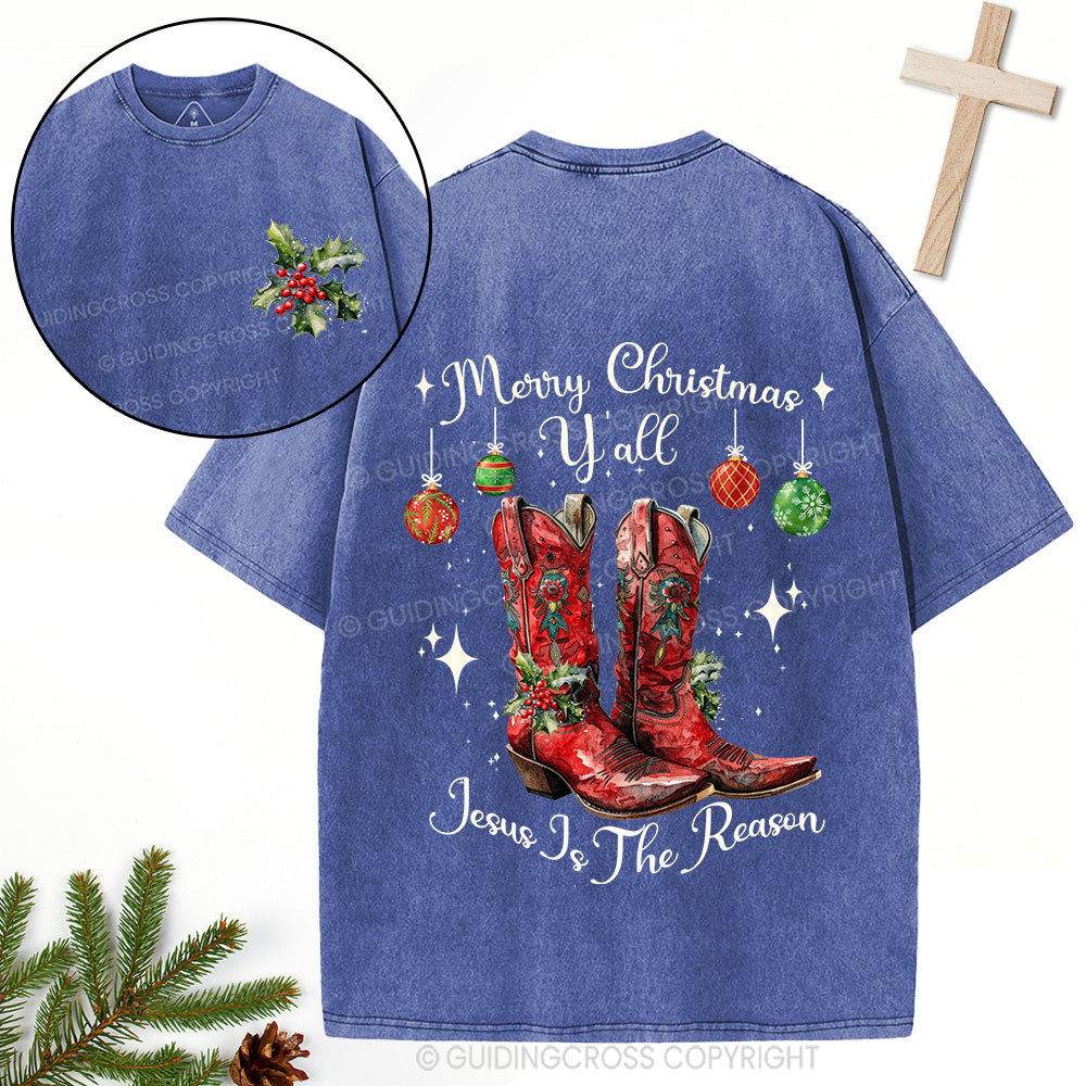 Jesus Is The Reason Christmas Christian Washed T-Shirt