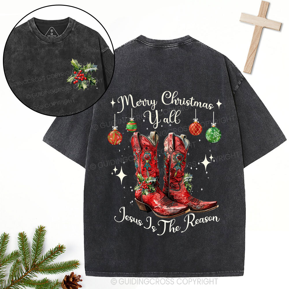 Jesus Is The Reason Christmas Christian Washed T-Shirt