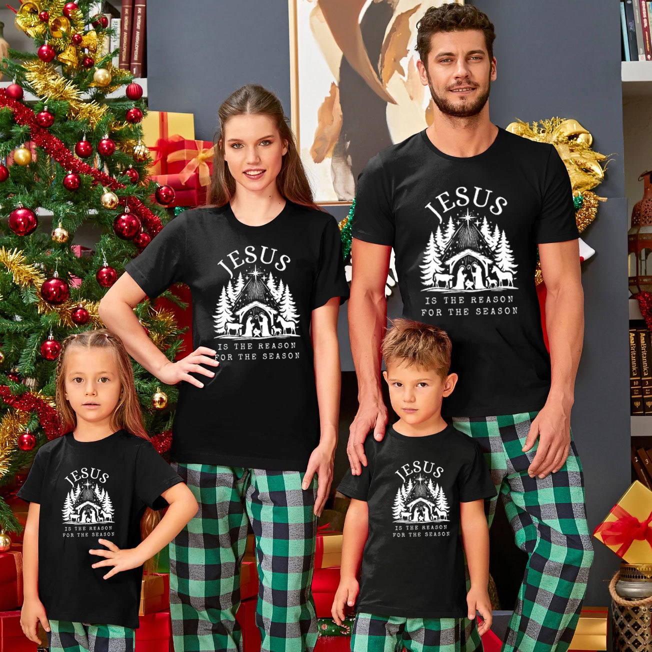 Jesus Is The Reason Christmas Family Matching Shirts