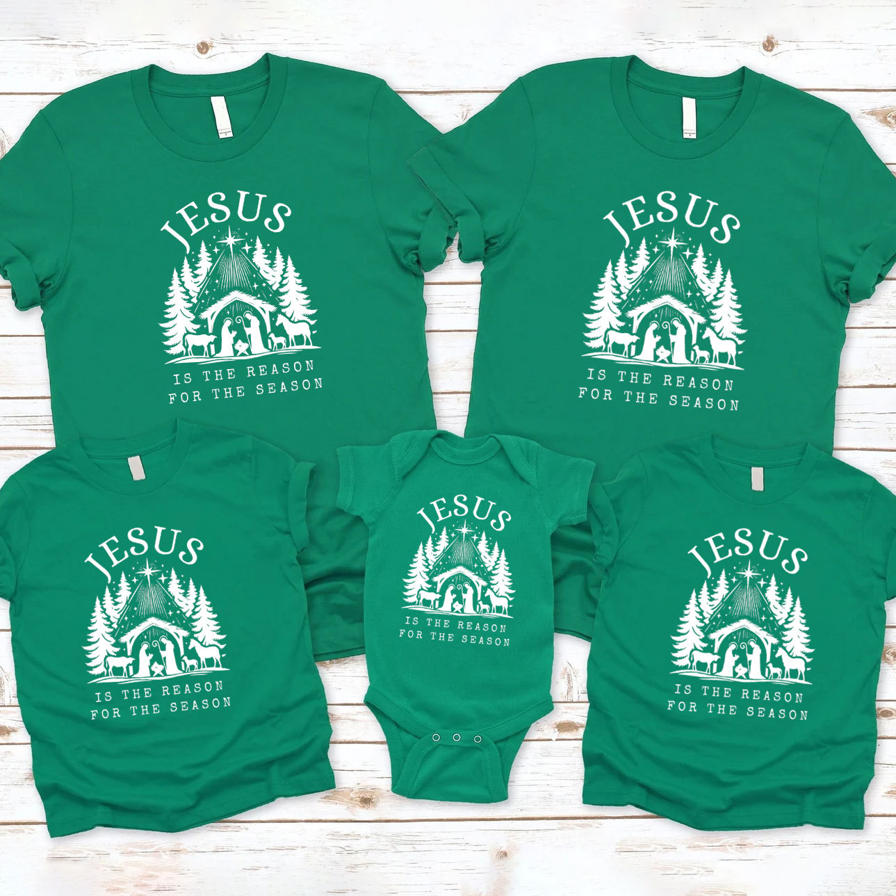Jesus Is The Reason Christmas Family Matching Shirts