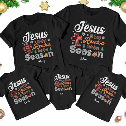 Personalized Jesus Is The Reason Christmas Family Matching Shirts