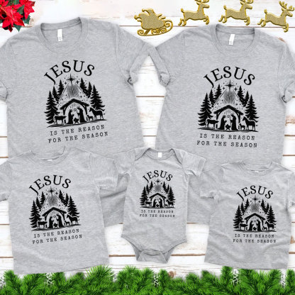Jesus Is The Reason Christmas Family Matching Shirts