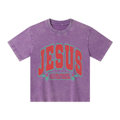 Jesus Is The Reason For The Season Christian Kid Washed T-Shirt