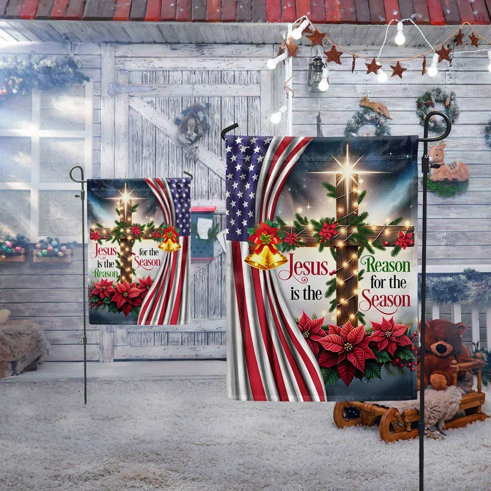 Jesus Is The Reason For The Season Christian Flag