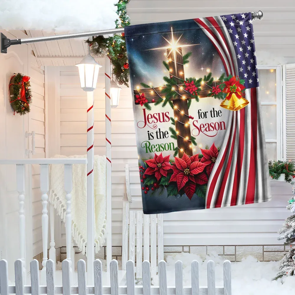 Jesus Is The Reason For The Season Christian Flag