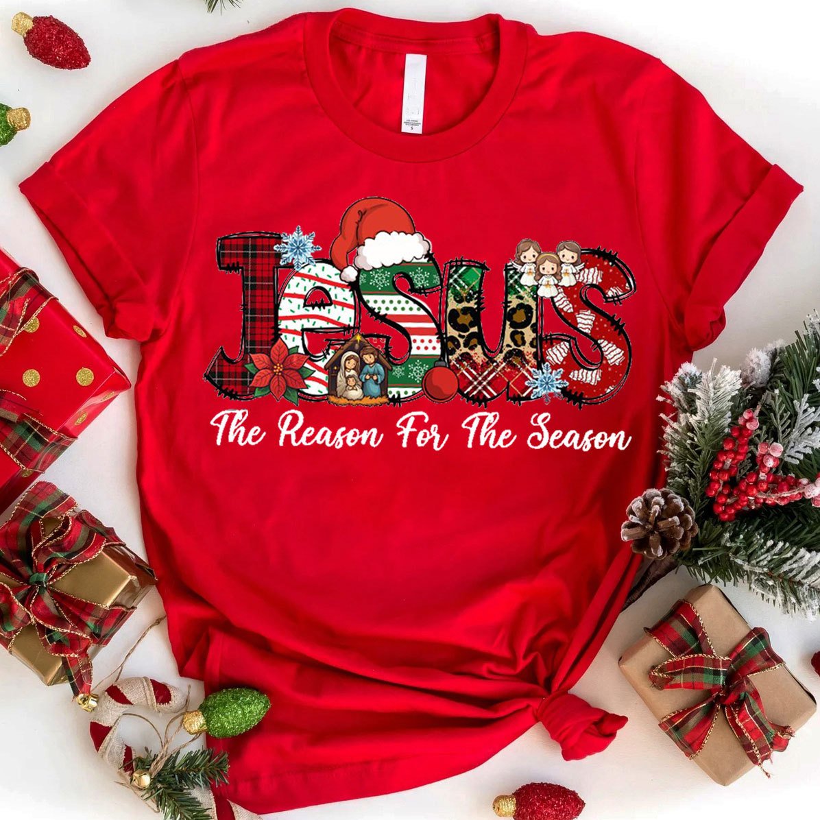 Jesus Is The Reason For The Season Christmas Christian T-Shirt