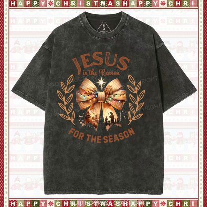 Jesus Is The Reason For The Season Chrisian Washed T-Shirt