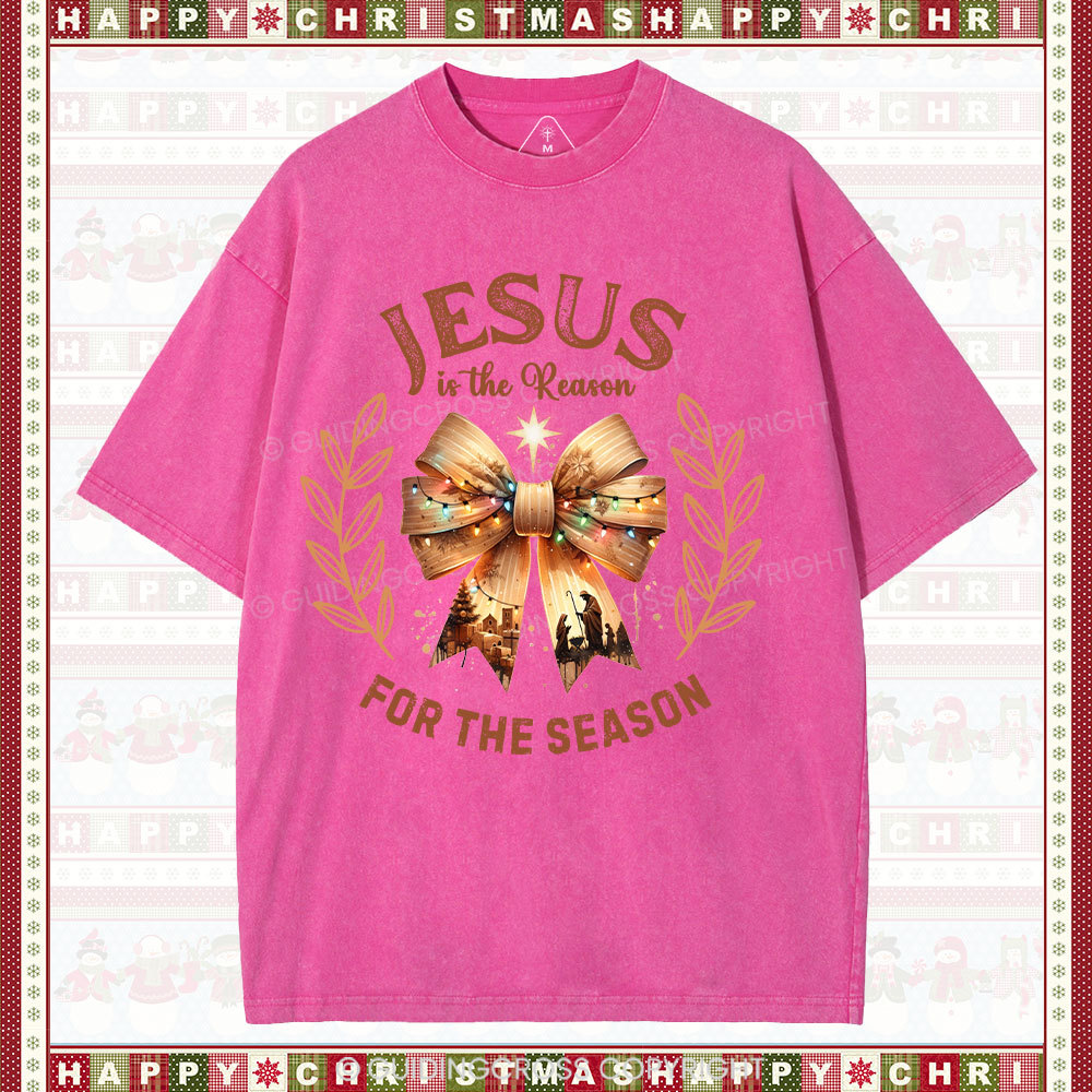 Jesus Is The Reason For The Season Chrisian Washed T-Shirt