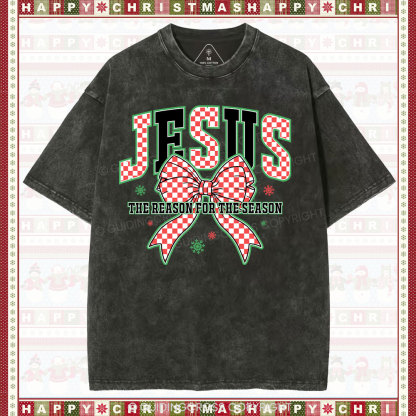 Jesus Is The Reason For The Season Chrisian Washed T-Shirt