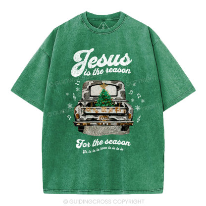 Jesus Is The Reason For The Season Chrisian Washed T-Shirt