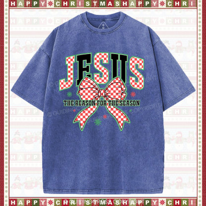 Jesus Is The Reason For The Season Chrisian Washed T-Shirt