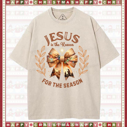 Jesus Is The Reason For The Season Chrisian Washed T-Shirt