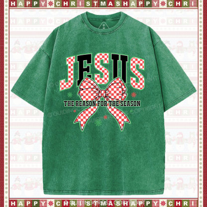 Jesus Is The Reason For The Season Chrisian Washed T-Shirt