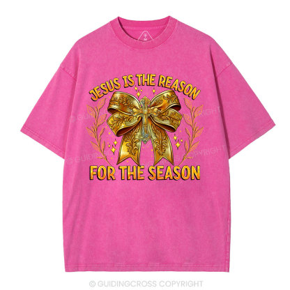 Jesus Is The Reason For The Season Chrisian Washed T-Shirt
