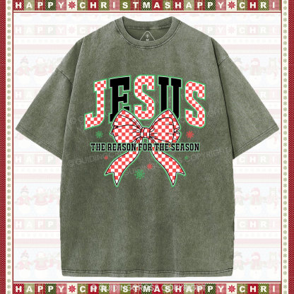 Jesus Is The Reason For The Season Chrisian Washed T-Shirt