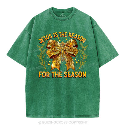 Jesus Is The Reason For The Season Chrisian Washed T-Shirt