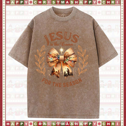 Jesus Is The Reason For The Season Chrisian Washed T-Shirt