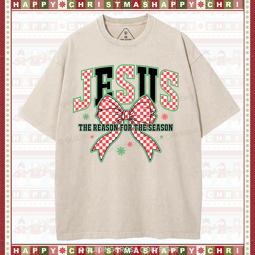 Jesus Is The Reason For The Season Chrisian Washed T-Shirt