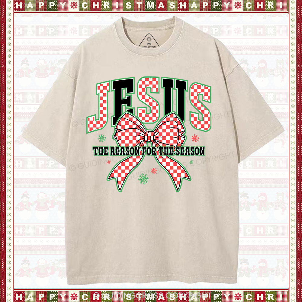 Jesus Is The Reason For The Season Chrisian Washed T-Shirt