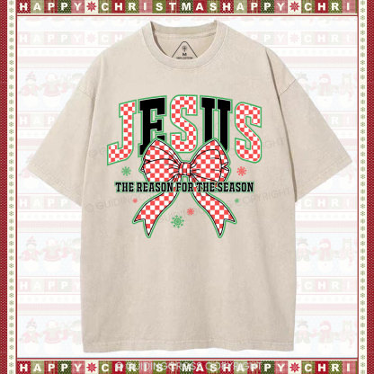 Jesus Is The Reason For The Season Chrisian Washed T-Shirt