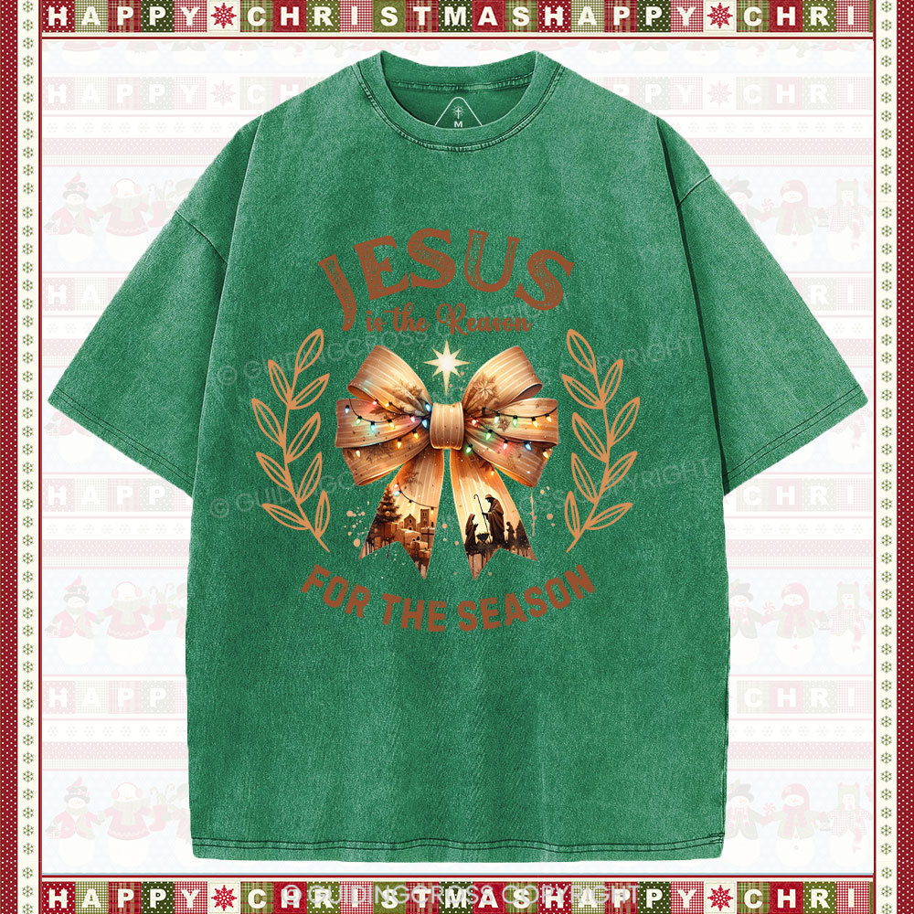 Jesus Is The Reason For The Season Chrisian Washed T-Shirt