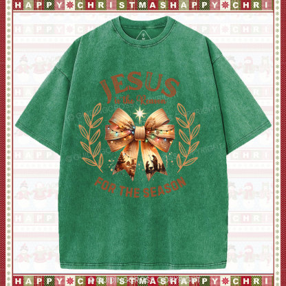 Jesus Is The Reason For The Season Chrisian Washed T-Shirt