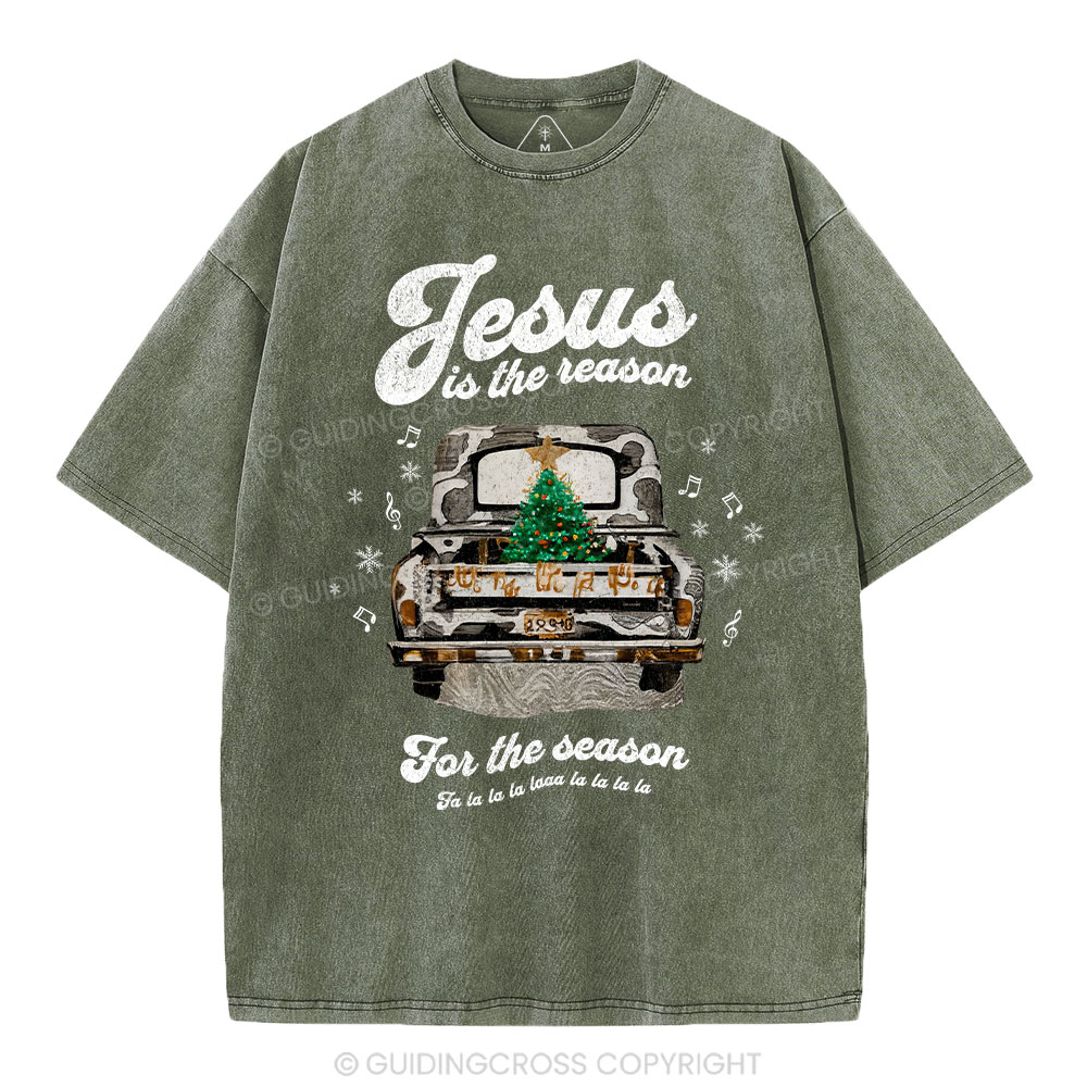 Jesus Is The Reason For The Season Chrisian Washed T-Shirt